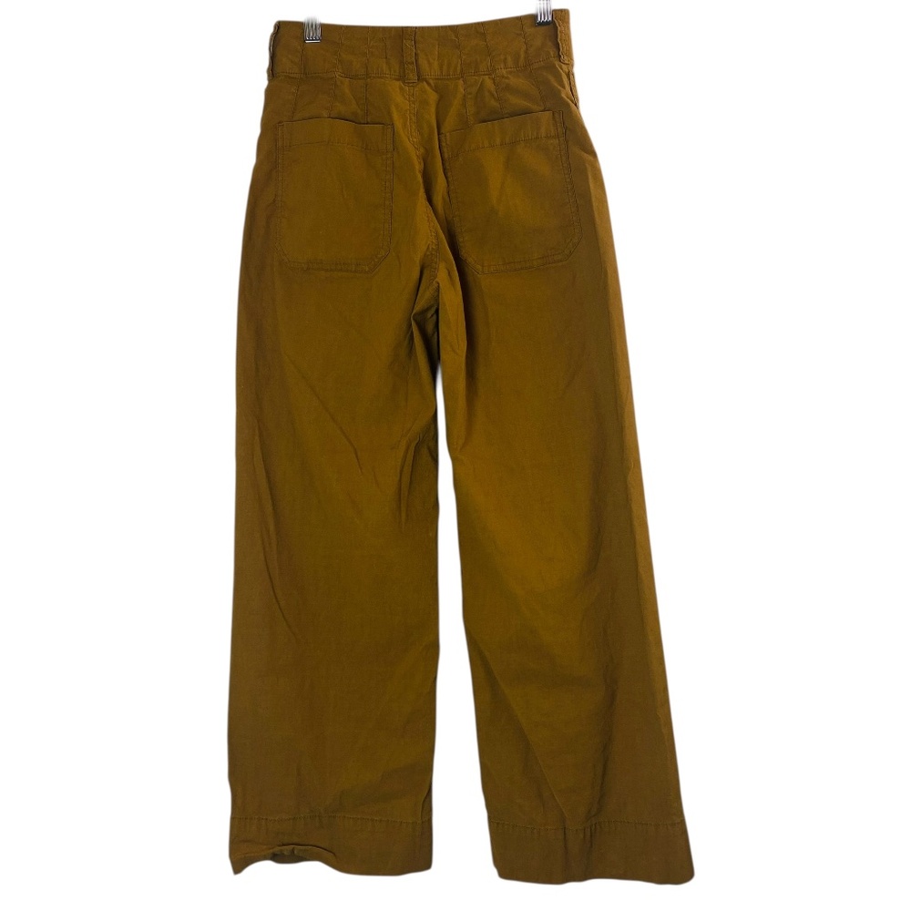 ANTHROPOLOGIE Linen Blend Crop Wide-Leg Pants in Tan Size 25 - Picture 4 of 10
